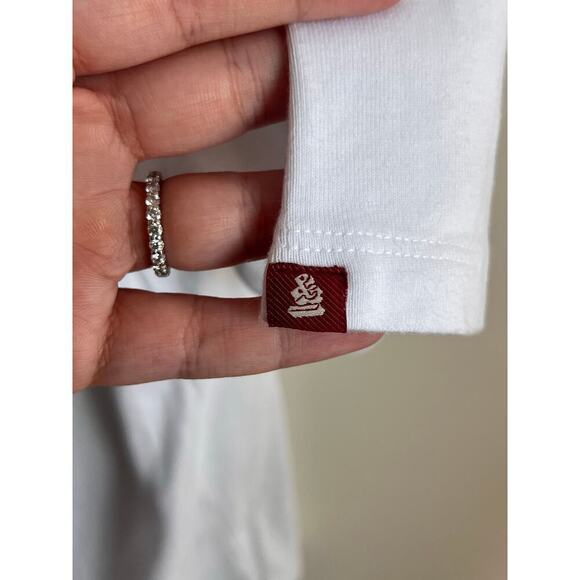 Son of a Taylor & Sons Organic Cotton White V Neck Tee Men's Size L - Picture 8 of 9